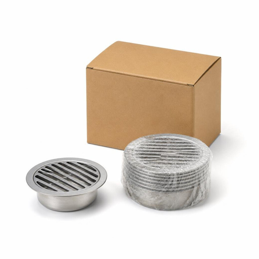 NIETZ/ALENO AB-667 6" X 6" S/STEEL GRATING TRAP (ROUND SUS304) (10PCS/BOX,60PCS/CTN)