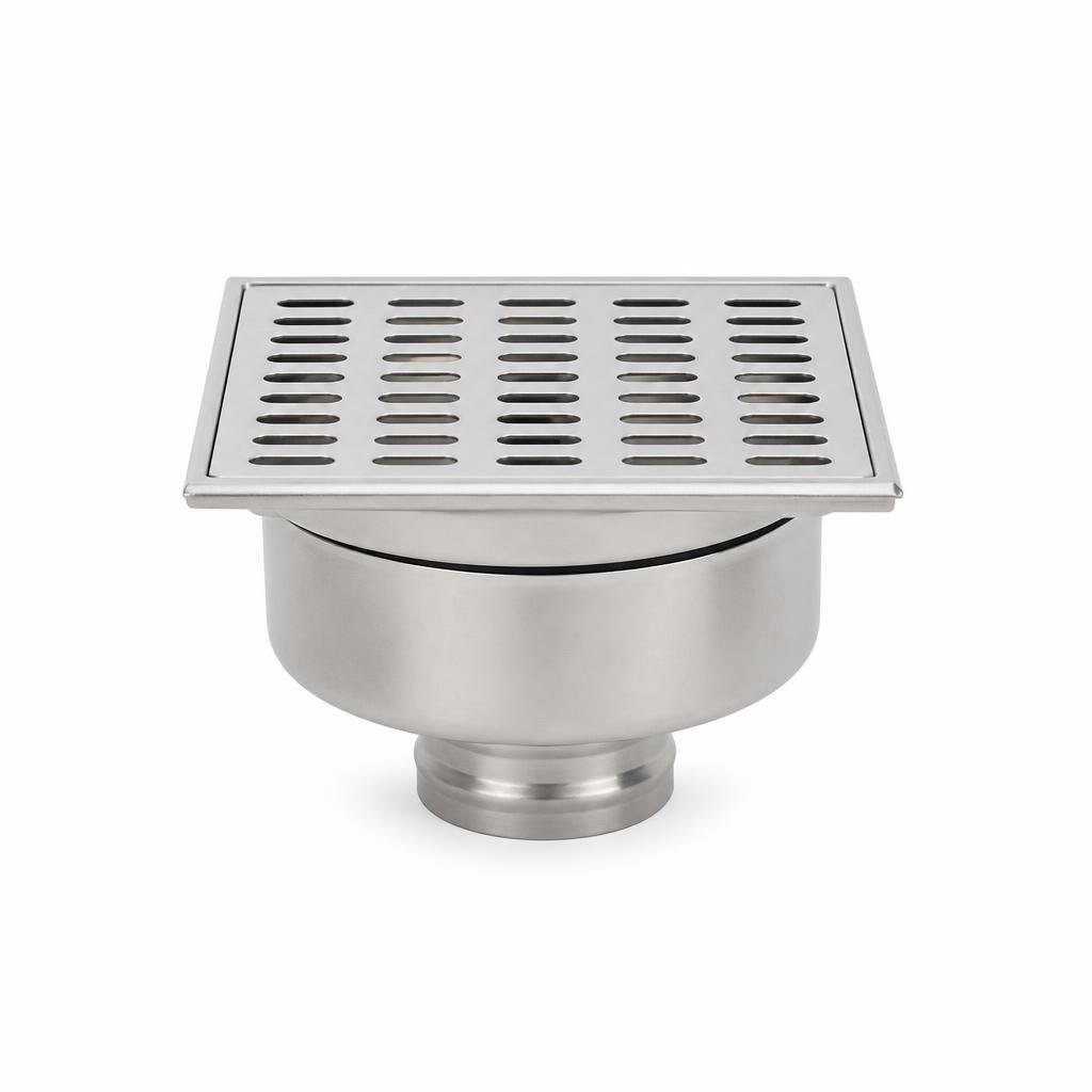 ALENO AB-668 6" X 6" S/STEEL GRATING TRAP
