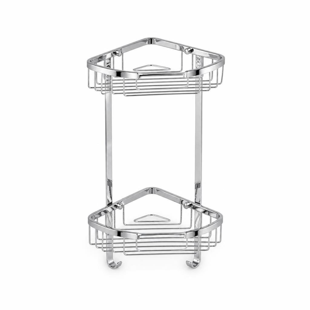OUTAI OT-7716 DOUBLE CORNER SHELF S/S CHROME PLATE