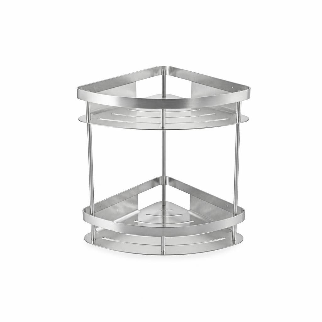 WINGCROSST #3041B S/STEEL CORNER SHELF SUS304