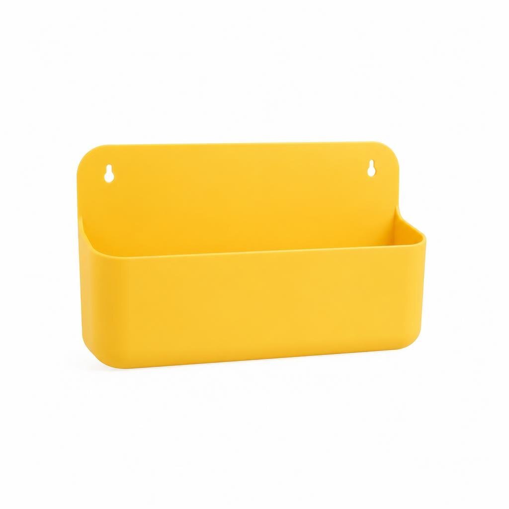 WALL MOUNTED HANGING STORAGE BOX - YELLOW