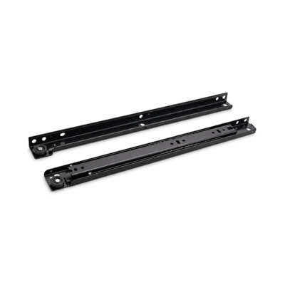 K1 50002-K 18" (BLACK) METAL CABINET DRAWER SLIDE ROLLER RUNNER RAILWAY TRACK SET