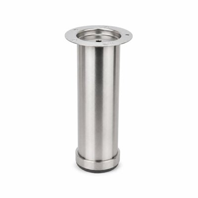 15.2CM X 6.6CM ROUND S/STEEL CUPBOARD FOOT