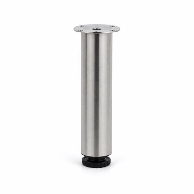 20CM X 6.6CM ROUND S/STEEL CUPBOARD FOOT