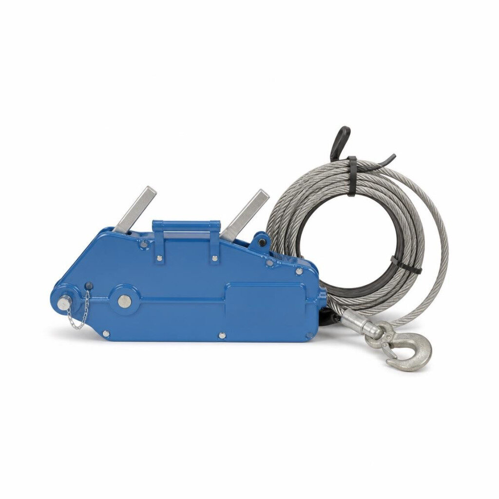 PEAK 15M WIRE CABLE PULLER C/W STEEL WIRE (BLUE)