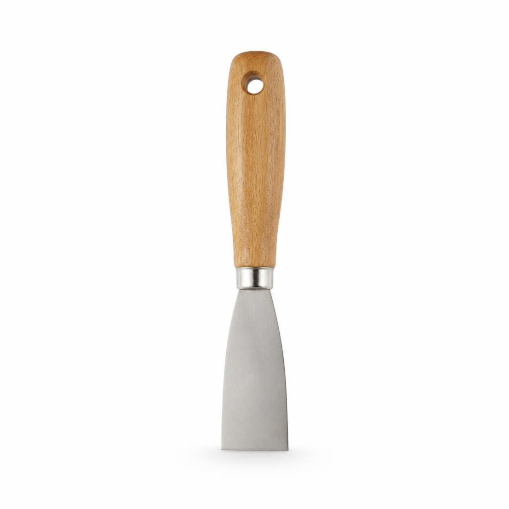 MANNS 1.5" S/STEEL SCRAPER - WOODEN HANDLE