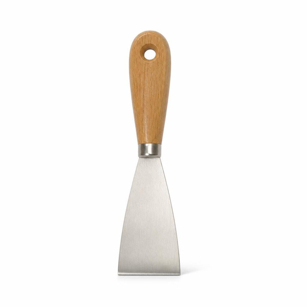 MANNS 2.0" S/STEEL SCRAPER - WOODEN HANDLE