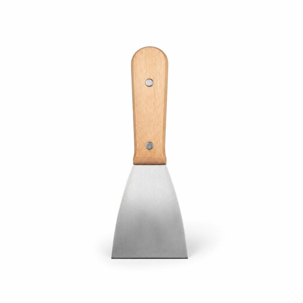 MANNS 2.5" S/STEEL SCRAPER - WOODEN HANDLE