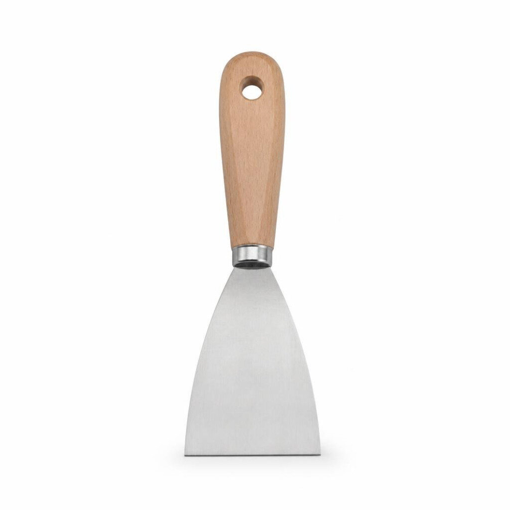 MANNS 4.0" S/STEEL SCRAPER - WOODEN HANDLE