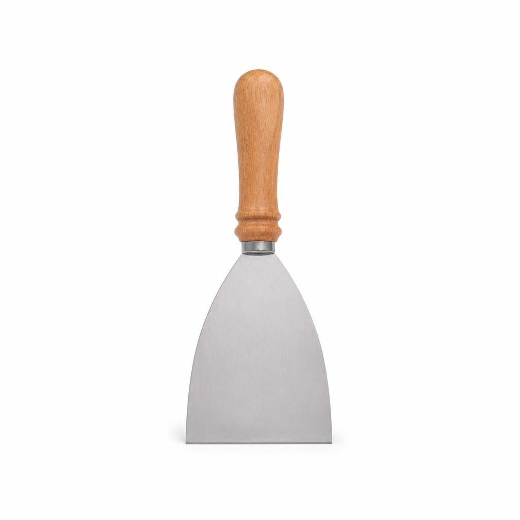 MANNS 6.0" S/STEEL SCRAPER - WOODEN HANDLE