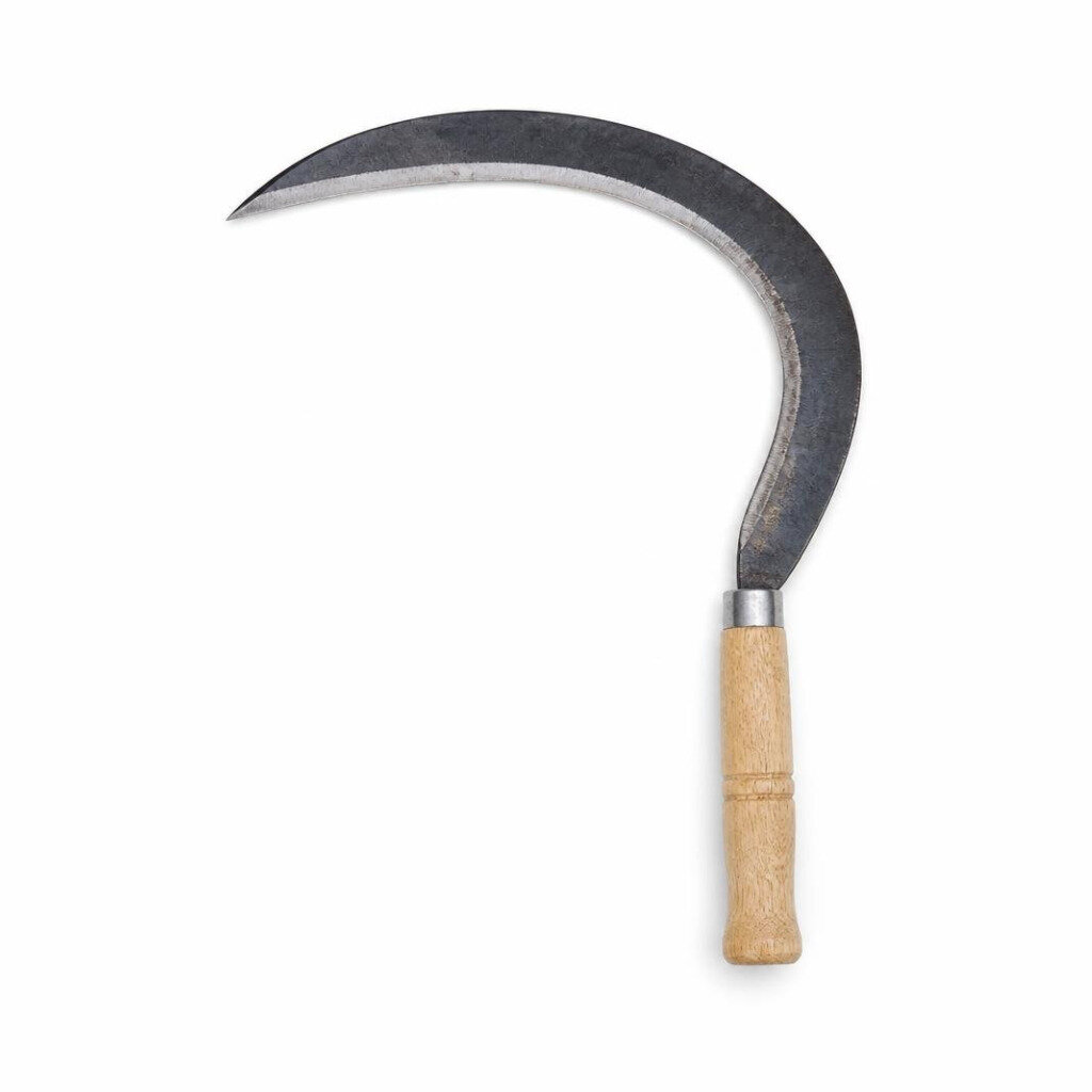 17" GRASS SICKLE CUTTER - WOOD HANDLE
