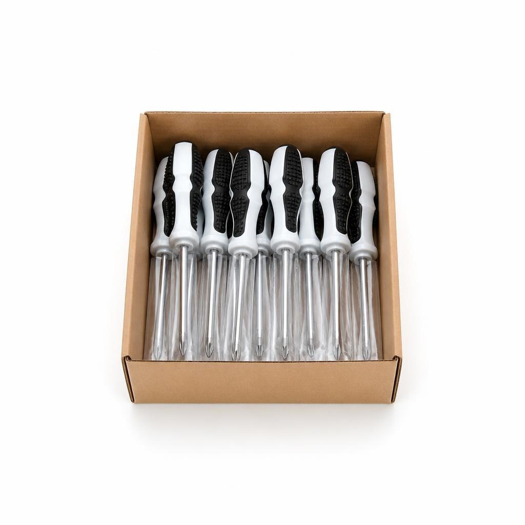M-B.I. CARE BN-409006 4" (+) WHITE SHAFT SCREWDRIVER (12PCS/BOX)