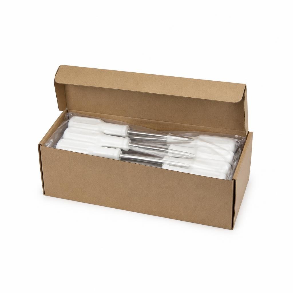 M-B.I. CARE BN-409008 6" (+) WHITE SHAFT SCREWDRIVER (12PCS/BOX)