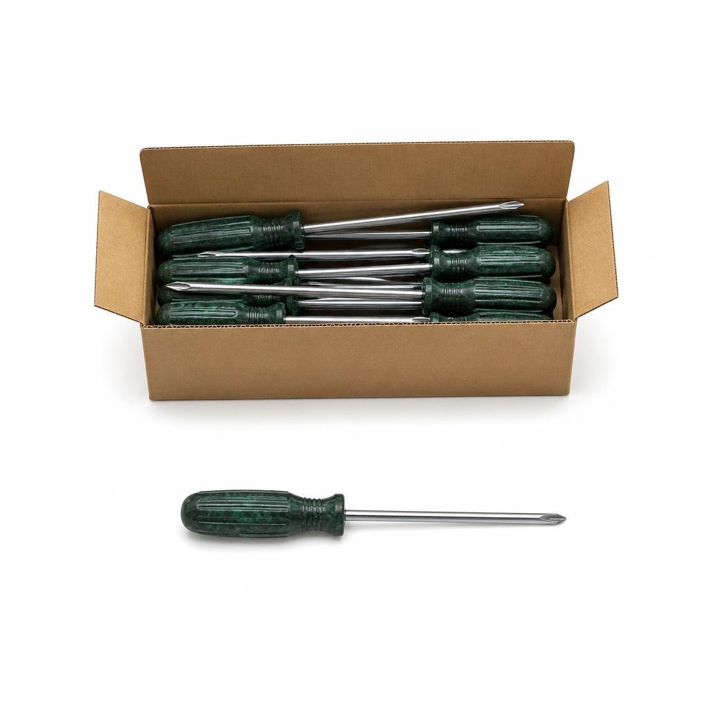 M-B.I. CARE BN-409034 4" X 6.35MM (+) STONE PATTERN SCREWDRIVER (12PCS/BOX)