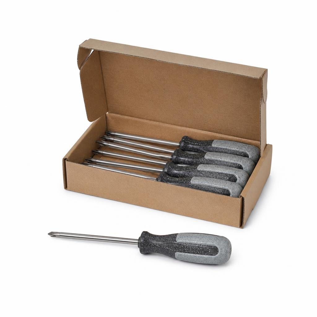 M-B.I. CARE BN-409036 6" X 6.35MM (+) STONE PATTERN SCREWDRIVER (12PCS/BOX)