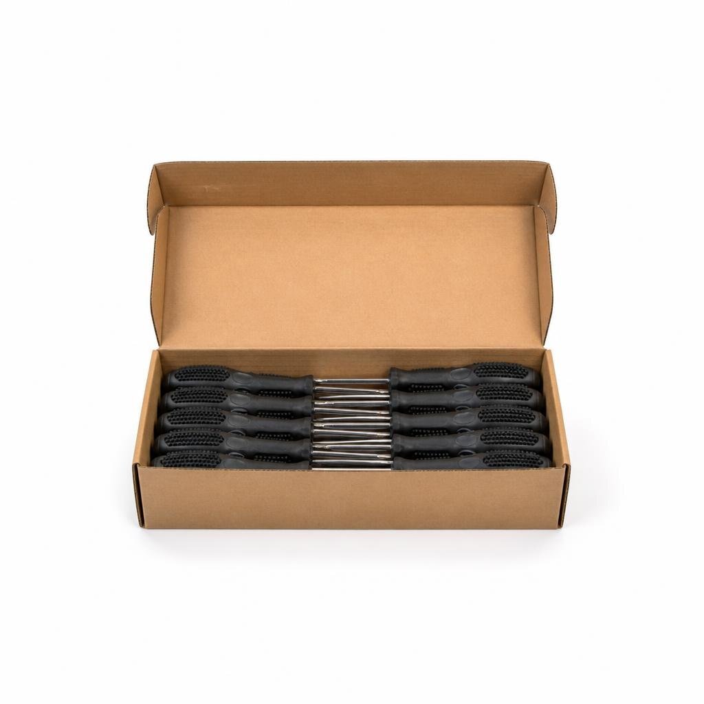M-B.I. CARE BN-409035 6" X 6.35MM (-) STONE PATTERN SCREWDRIVER (12PCS/BOX)