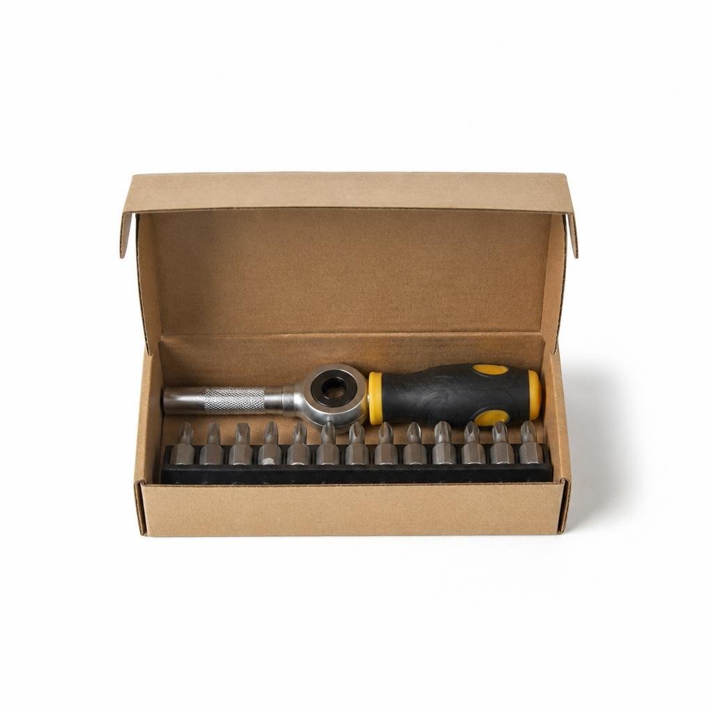 M-B.I. CARE BN-409066 (+)(-) TELESCOPIC RATCHET 2WAY SCREWDRIVER (12PCS/BOX)