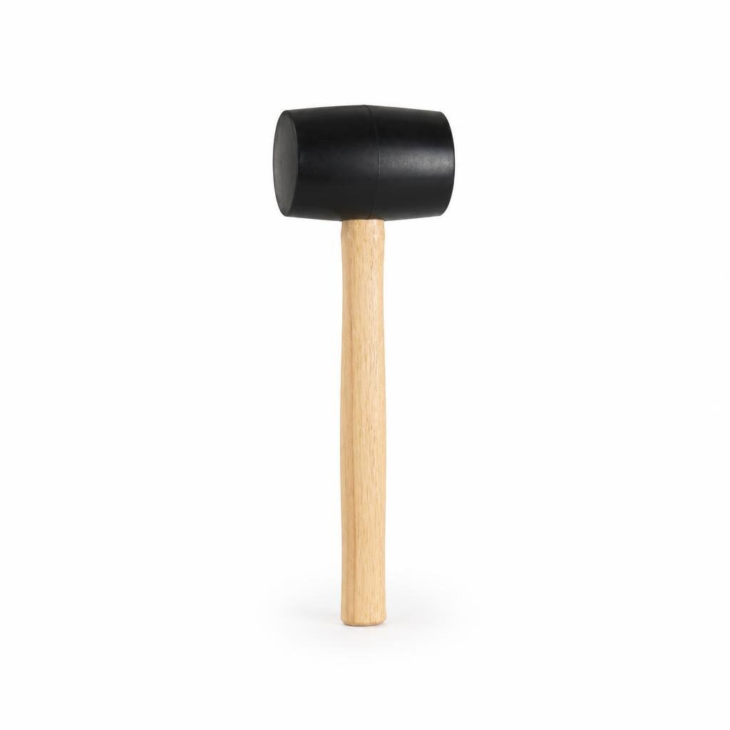 M-16OZ RUBBER MALLET WOODEN HANDLE