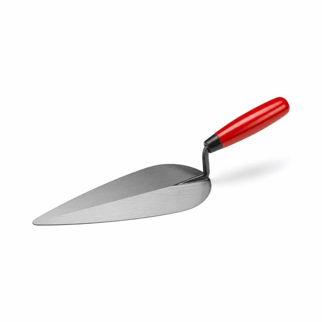 8" BRICLAYING TROWEL - RED HANDLE