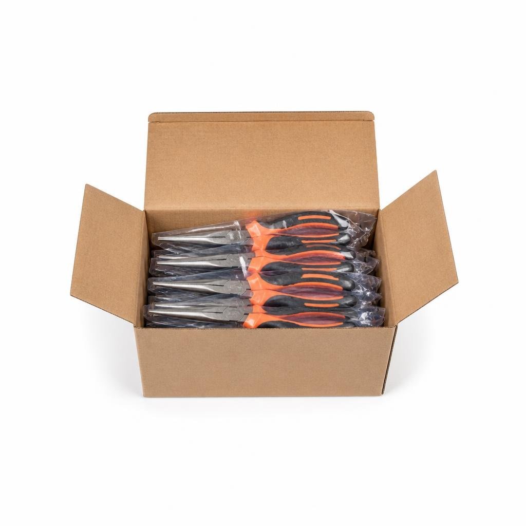 M-IRON BULL LFN-8" LONG NOSE PLIER (6PCS/BOX)(60PCS/CTN)