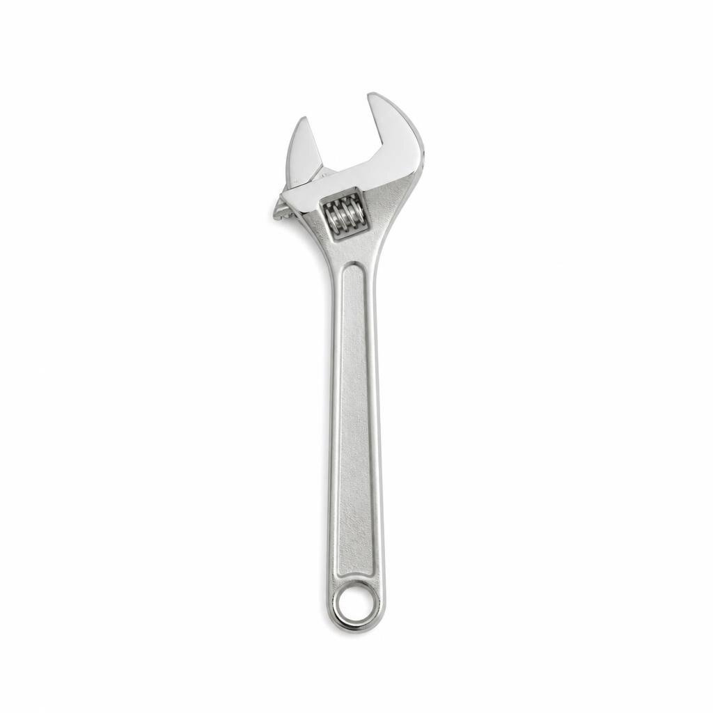 ROBINSON 12" H/DUTY ADJ. WRENCH-NICKEL PLATING