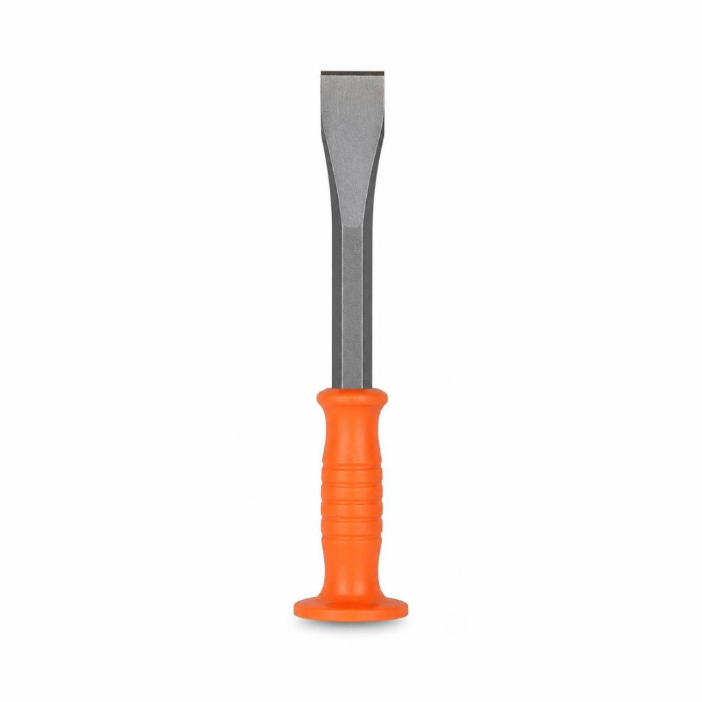 HUNTER 10" FLAT CONCRETE CHISEL WITH ORANGE HDL.