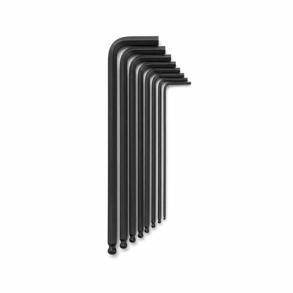 NIETZ 9PCS MM BLACK LONG BALL POINT HEX WRENCH SET - 532-94-001