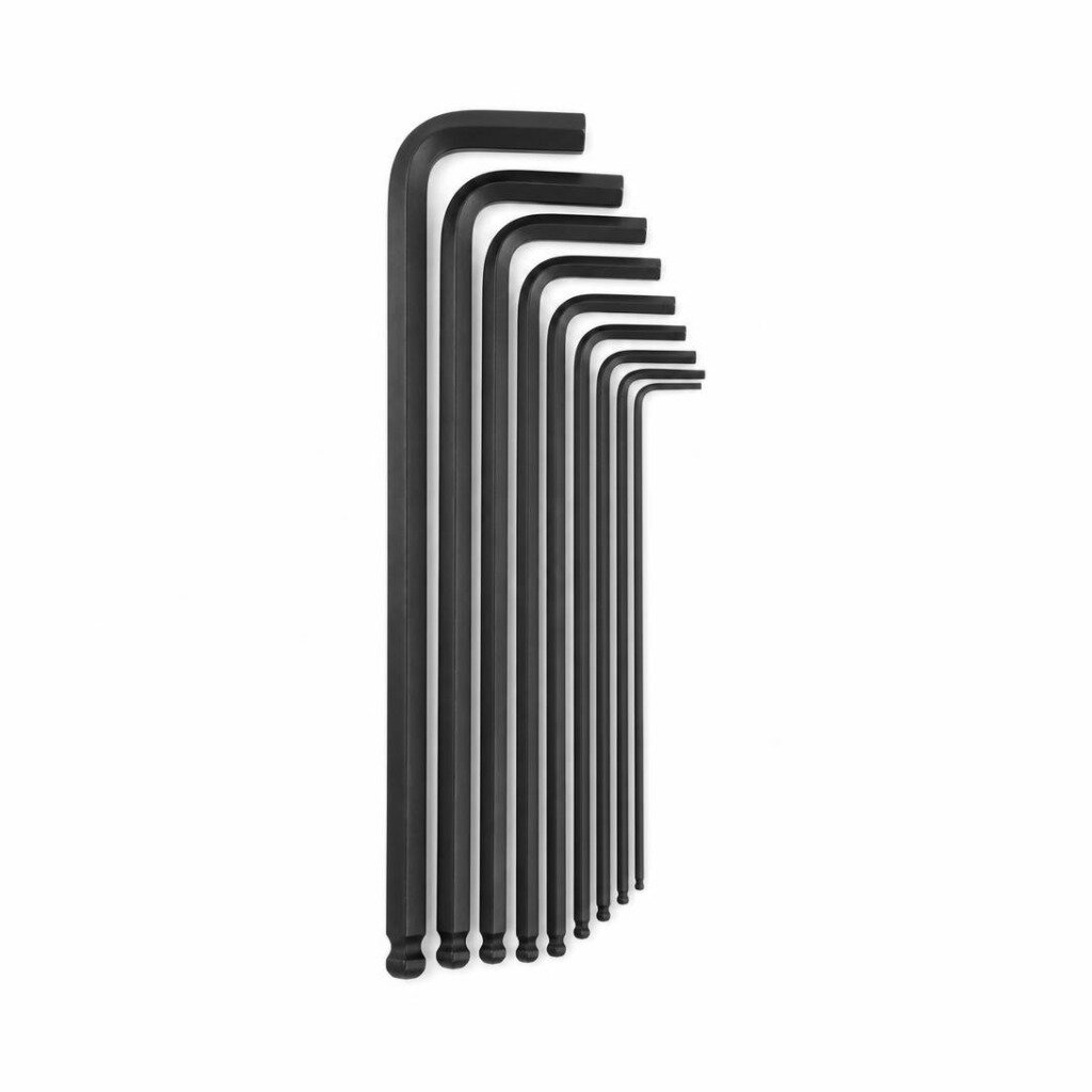 NIETZ 9PCS AF BLACK LONG BALL POINT HEX WRENCH SET - 532-94-501