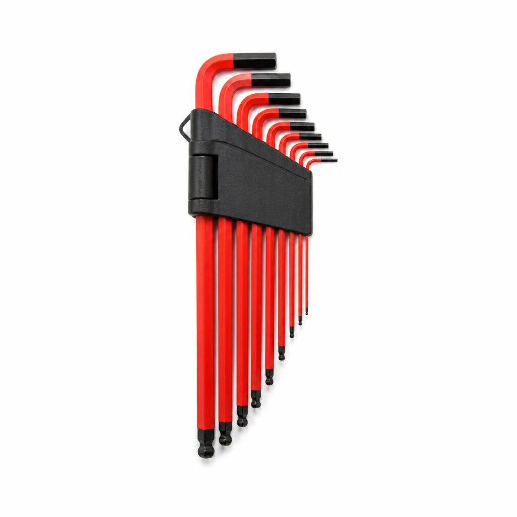 NIETZ 9PCS AF RED LONG BALL POINT HEX WRENCH SET - 532-95-501