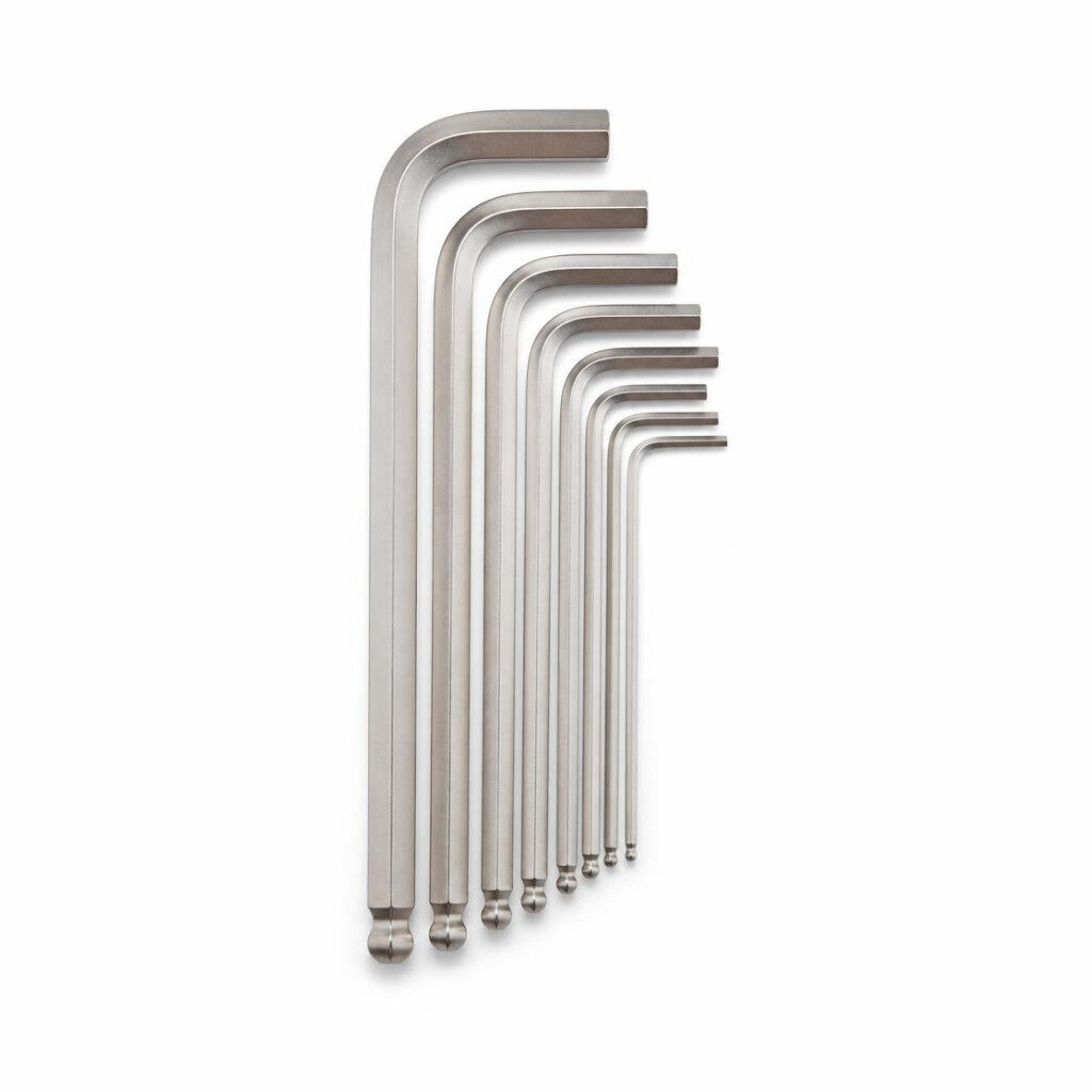 NIETZ 9PCS MM SATIN LONG BALL POINT HEX WRENCH SET - 532-95-002