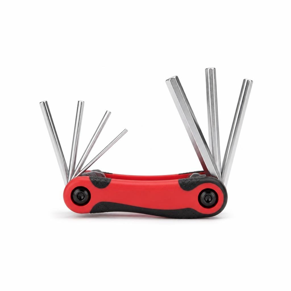 ROBINSON 8PCS CRV FOLDING BALL POINT HEX KEY SET - MM