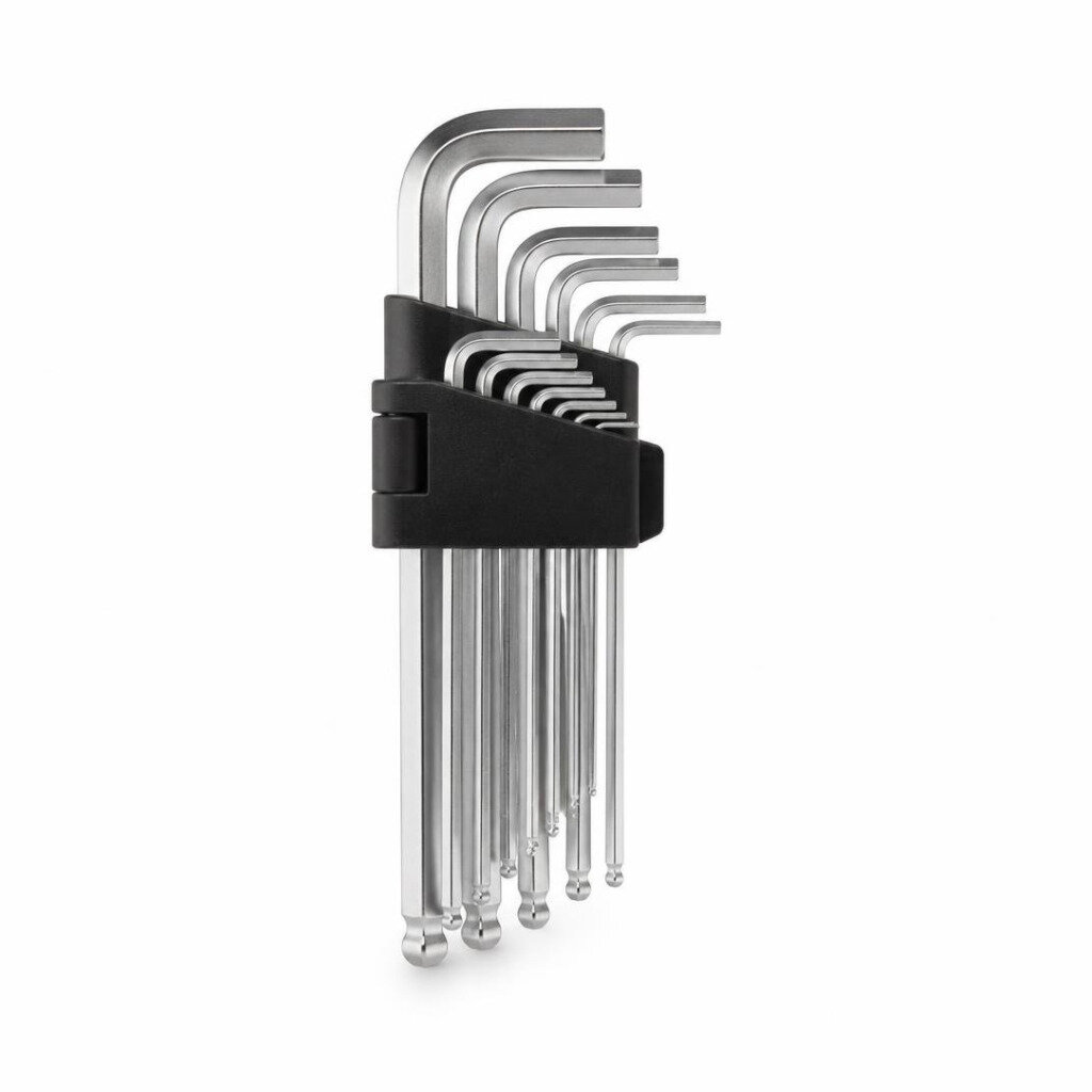 IRON BULL HKS-B809 9PCS CRV ALLEN KEY SET - HEX BALL
