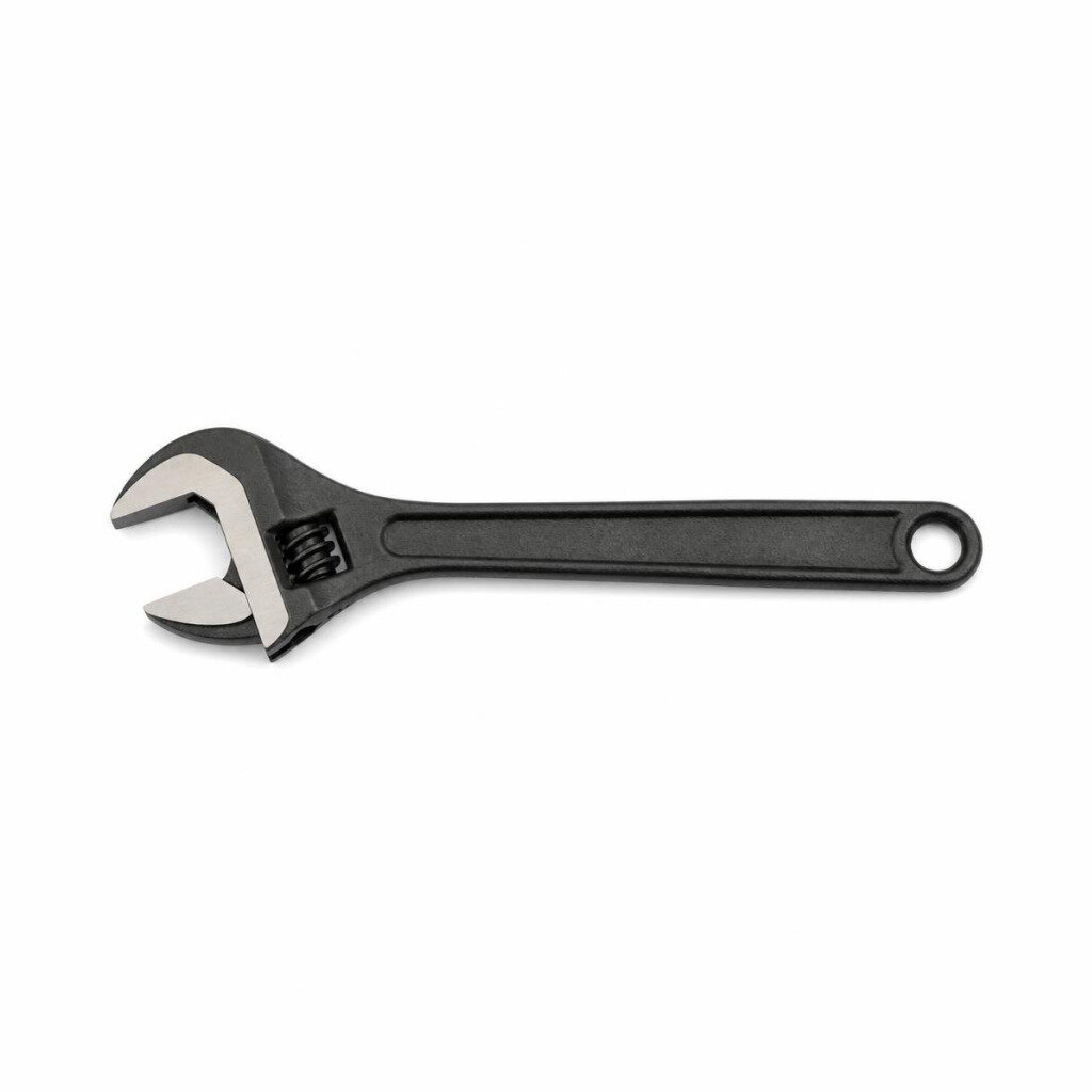 NIETZ 8" BLACK ADJUSTABLE WRENCH - 535-01-208