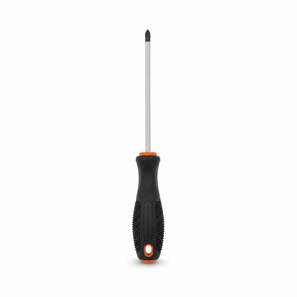 SANTONI 6" X 6MM (+) RUBBER HANDLE SCREWDRIVER
