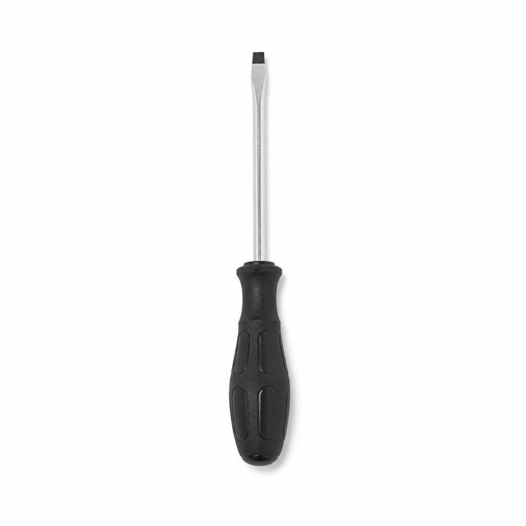 SANTONI 6" X 6MM (-) RUBBER HANDLE SCREWDRIVER
