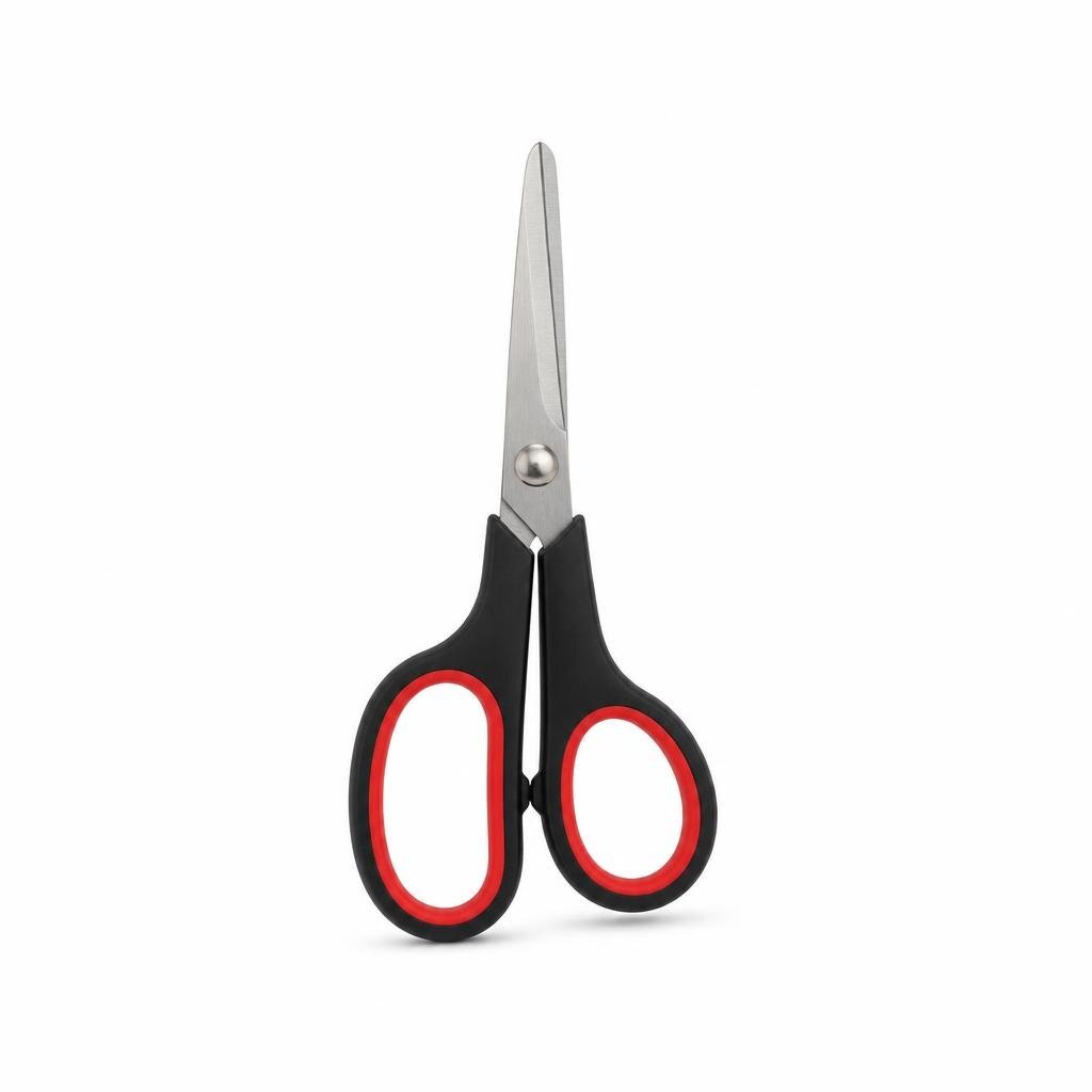 GRABBIT 13.5CM SCISSORS SOFT RUBBER RING HANDLE