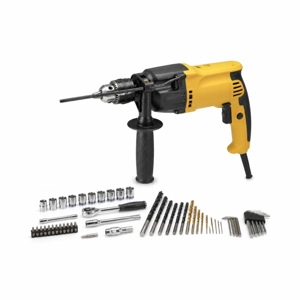 STANLEY SDH600KM-BI 600W 13MM HAMMER DRILL WITH 120 MECHANIC SET