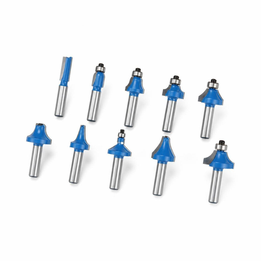 SRI MAJU 1/4" 12PCS ROUTER BIT SET