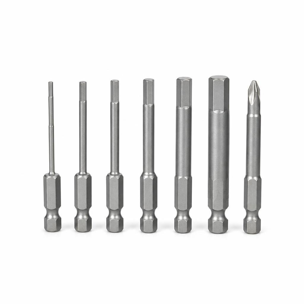 ROYBIT 7PCS 65MM HEX BIT SET (2.0/2.5/3.0/4.0/5.0/6.0MM/+-)
