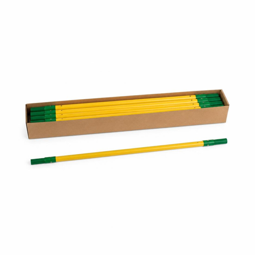 MICI 6M EXTENSION ALUMINIUM POLE - YELLOW/GREEN (24PCS/BOX)