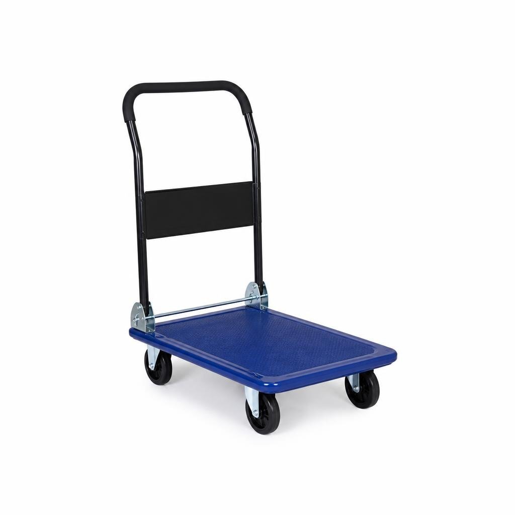 150KG FOUR WHEEL STEEL HAND TRUCK - EVA HANDLE