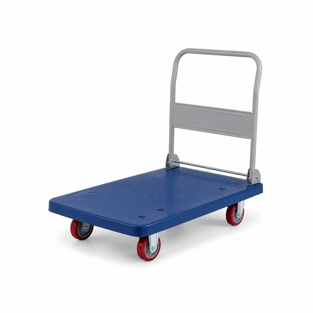 400KG FOUR WHEEL H/DUTY PVC PLATFORM HANDTRUCK