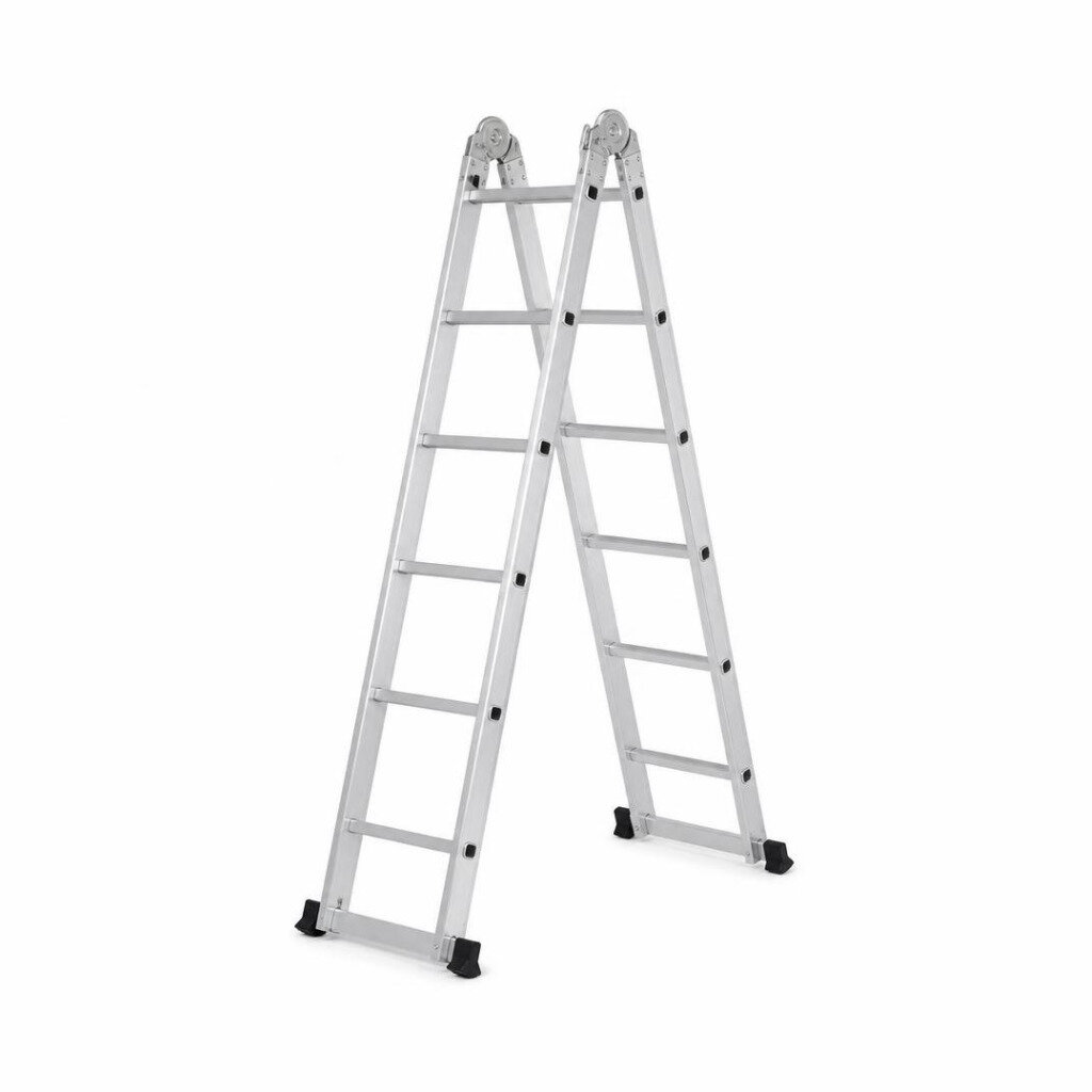 E-MAX DANMI 6STEP D/SIDED HEAVY DUTY ALUMINIUM LADDER