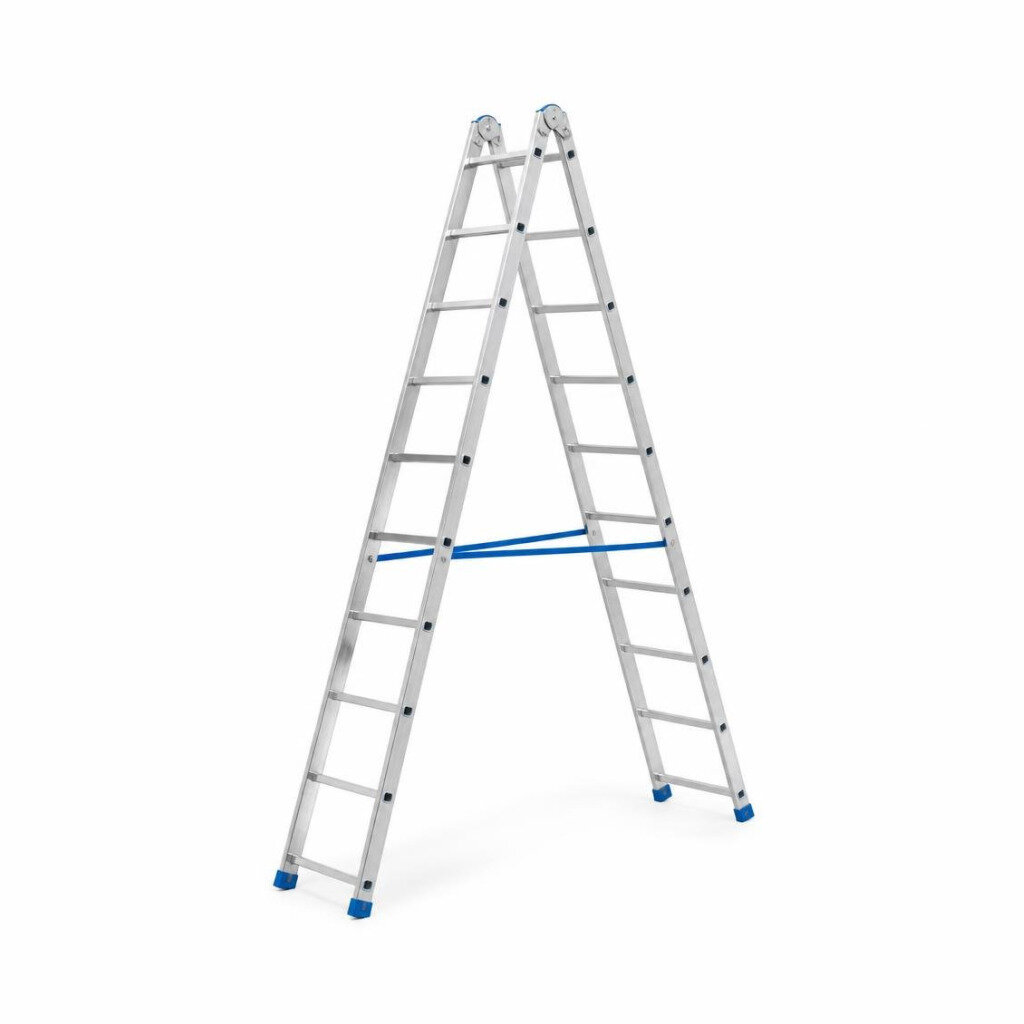 E-MAX DANMI 10STEP D/SIDED HEAVY DUTY ALUMINIUM LADDER