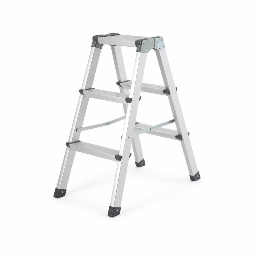 B.I. CARE 3D-MD-4 MEDIUM DUTY DOUBLE SIDED ALUMINIUM LADDER (100CM HEIGHT)