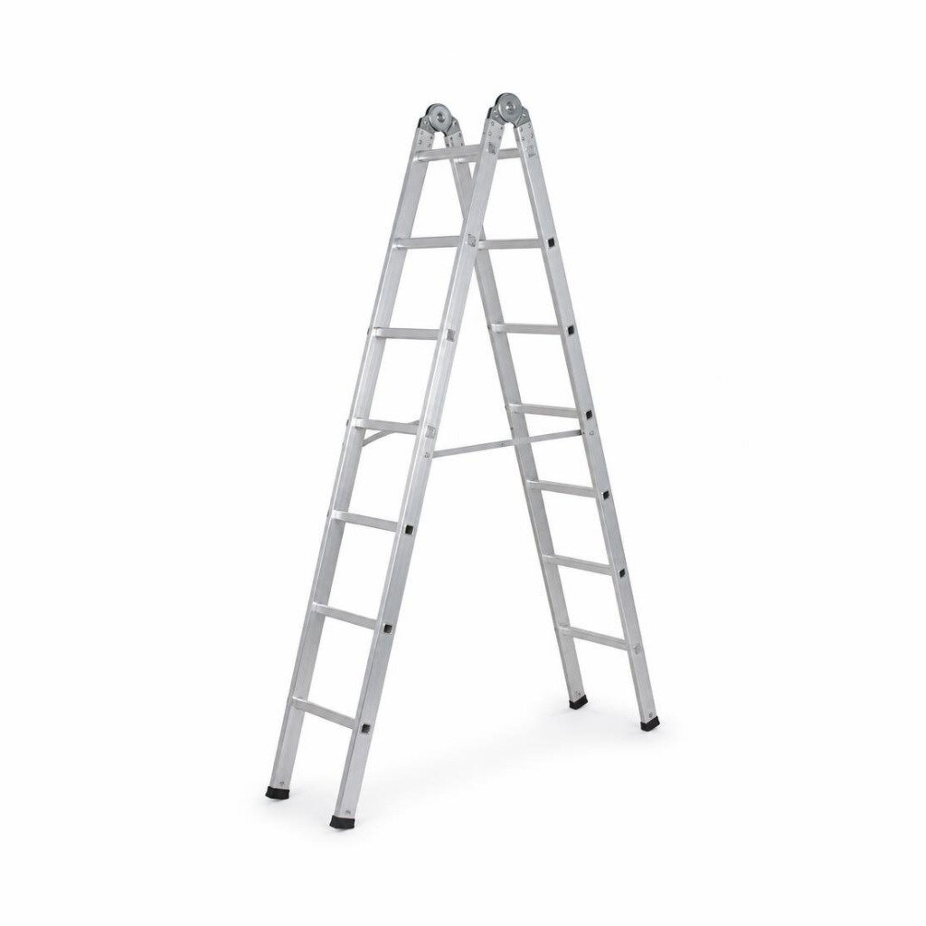 B.I. CARE 3D-MD-14 MEDIUM DUTY DOUBLE SIDED ALUMINIUM LADDER (350CM HEIGHT)