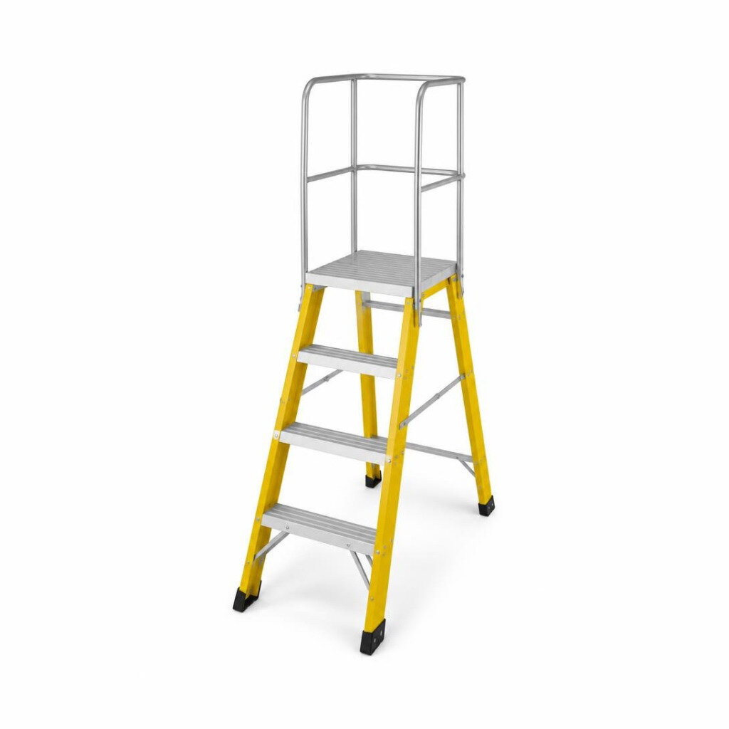 3D-FGP-4 FIBERGLASS STEP PLATFORM LADDER