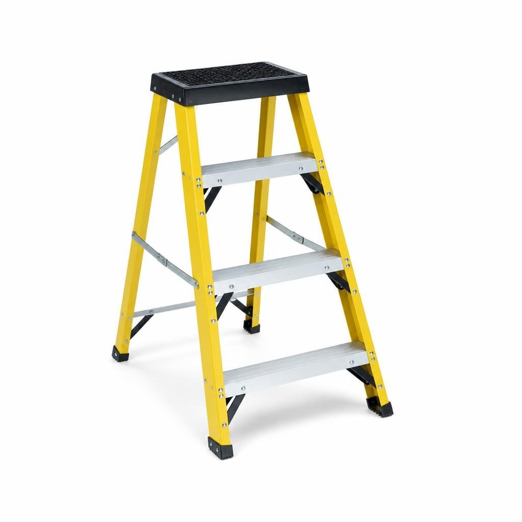 3D-FGP-5 FIBERGLASS STEP PLATFORM LADDER