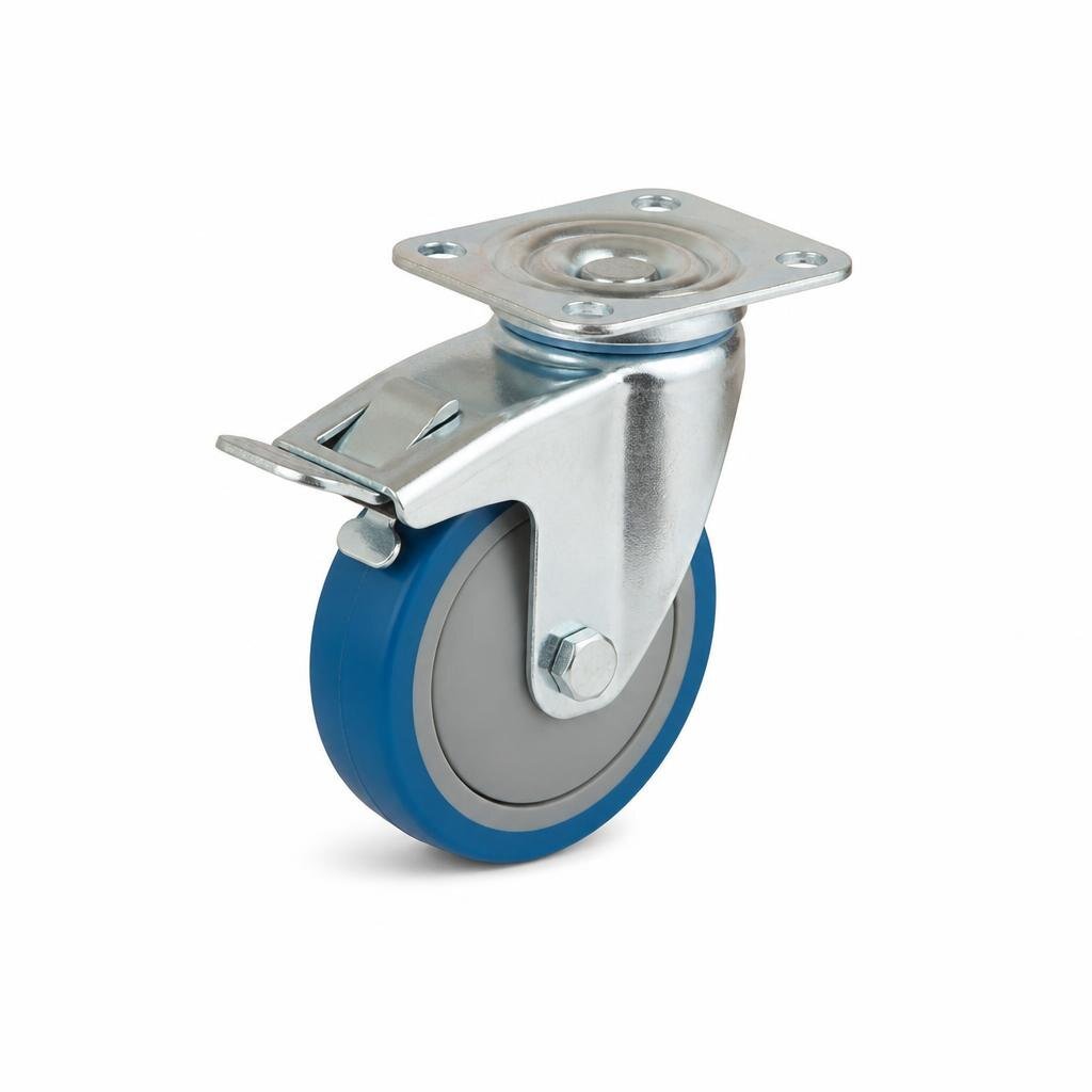 G21LBT100TPU 4" MEDIUM DUTY BRAKE WHEEL - BEARING