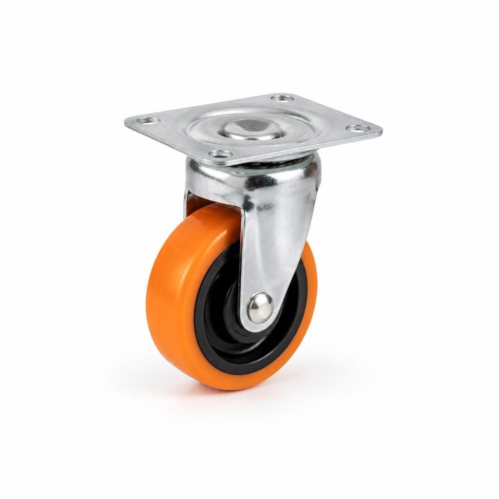 P61M 3" M/DUTY ORANGE TPP CASTOR SWIVEL